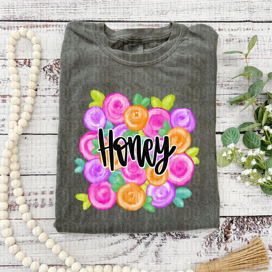 Honey Floral DTF Transfer