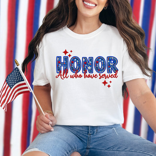 Honor All Who Have Served DTF Transfer