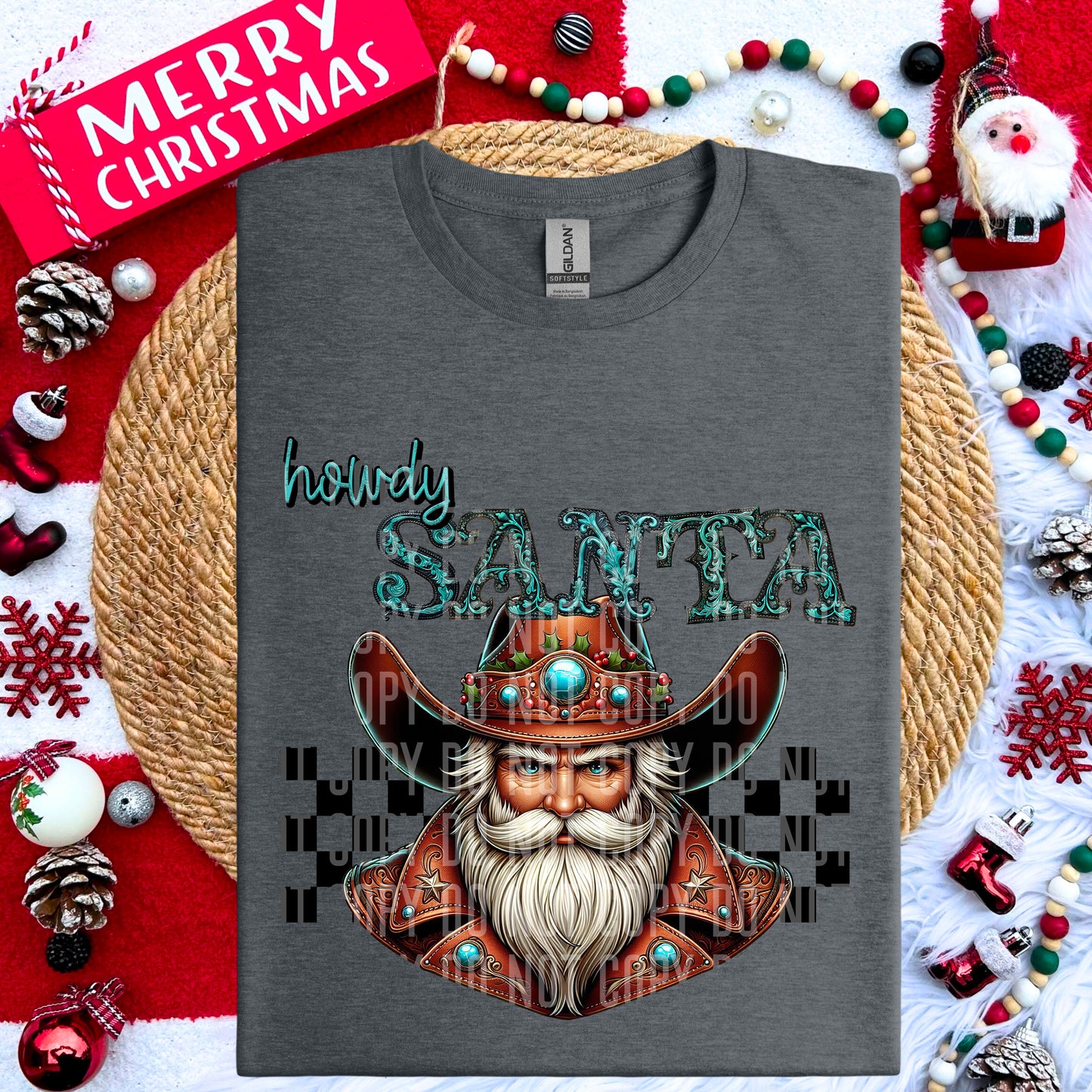 Howdy Santa DTF Transfer