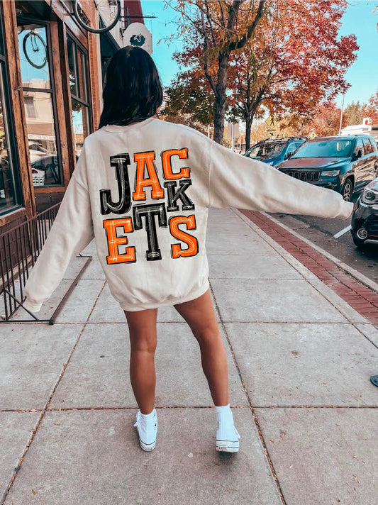 Jackets Black/Orange DTF Transfer