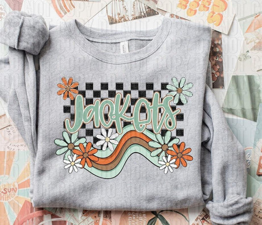 Jackets Boho Wavy Mascot DTF Transfer