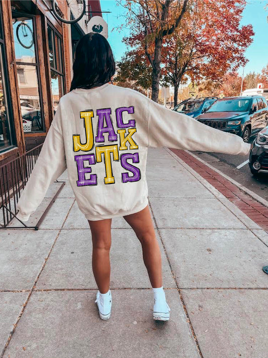 Jackets Yellow/Purple DTF Transfer