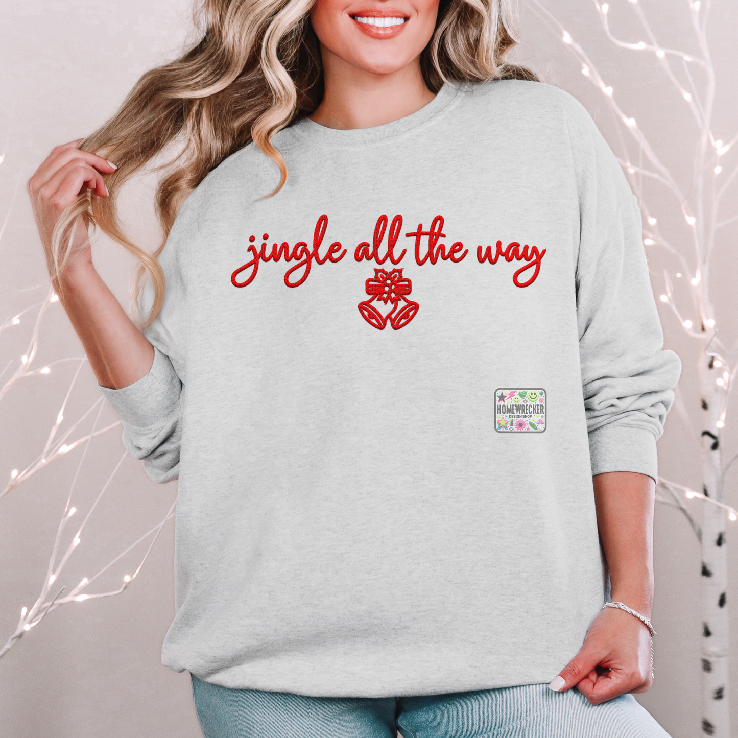 Jingle All The Way Red DTF Transfer