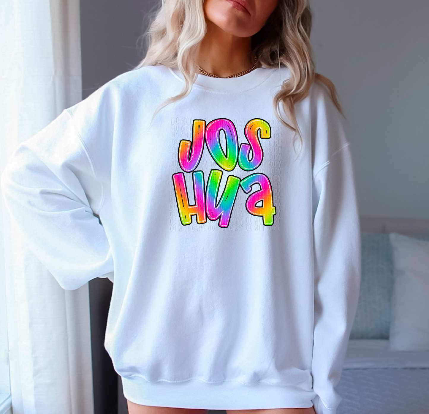 Joshua Tie-Dye Handlettered Mascot DTF Transfer