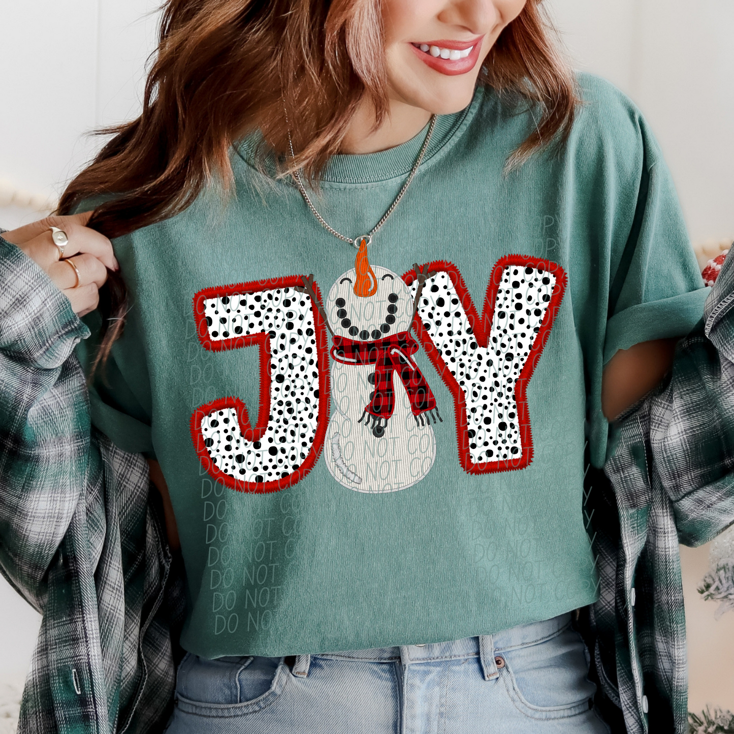 Joy Snowman DTF Transfer