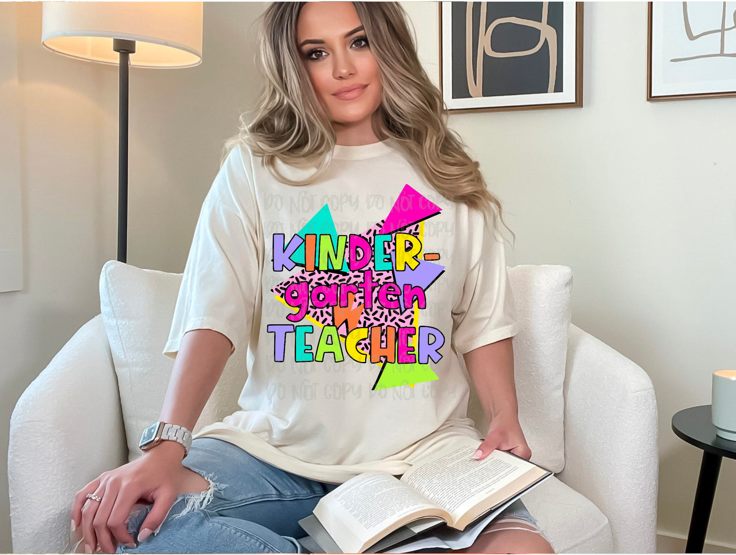 Kindergarten Teacher 90s Theme DTF Transfer