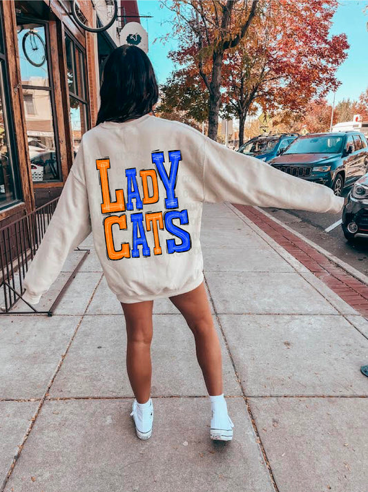 Ladycats Orange/Royal Blue DTF Transfer