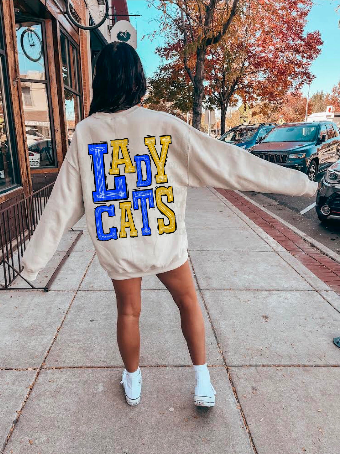 Ladycats Royal Blue/Yellow DTF Transfer