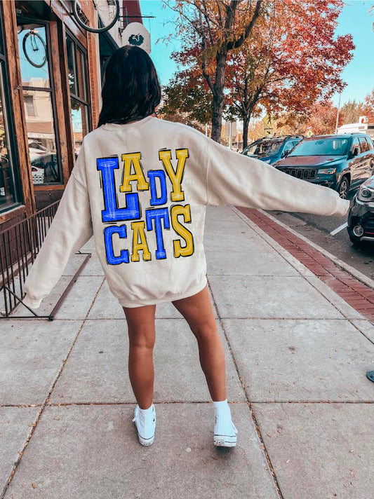 Ladycats Royal Blue/Yellow DTF Transfer