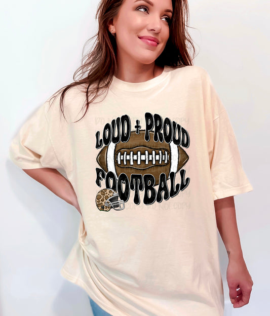 Loud and Proud Football Leopard DTF Transfer