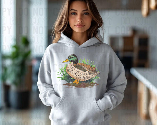 Mallard Duck Grunge DTF Transfer