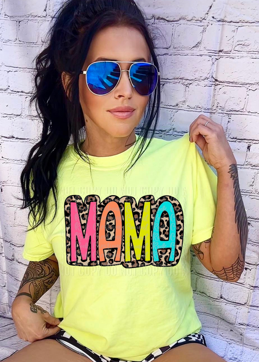 Mama Colorful Cheetah DTF Transfer