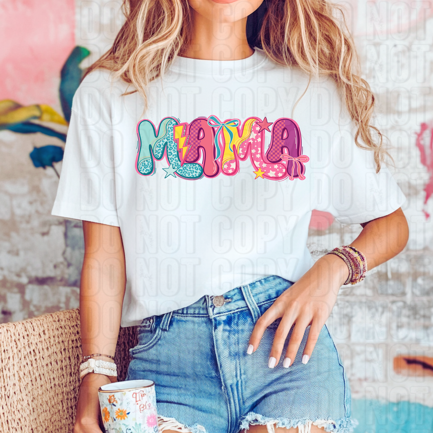 Mama Colorful Bolt DTF Transfer