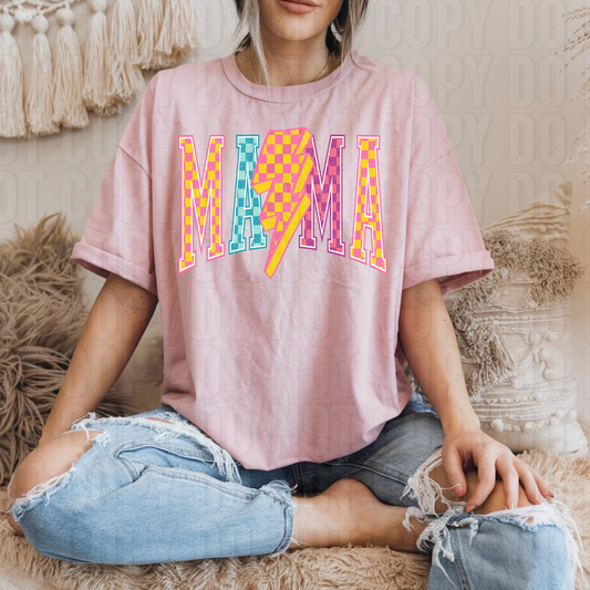 Mama Colorful Varsity DTF Transfer