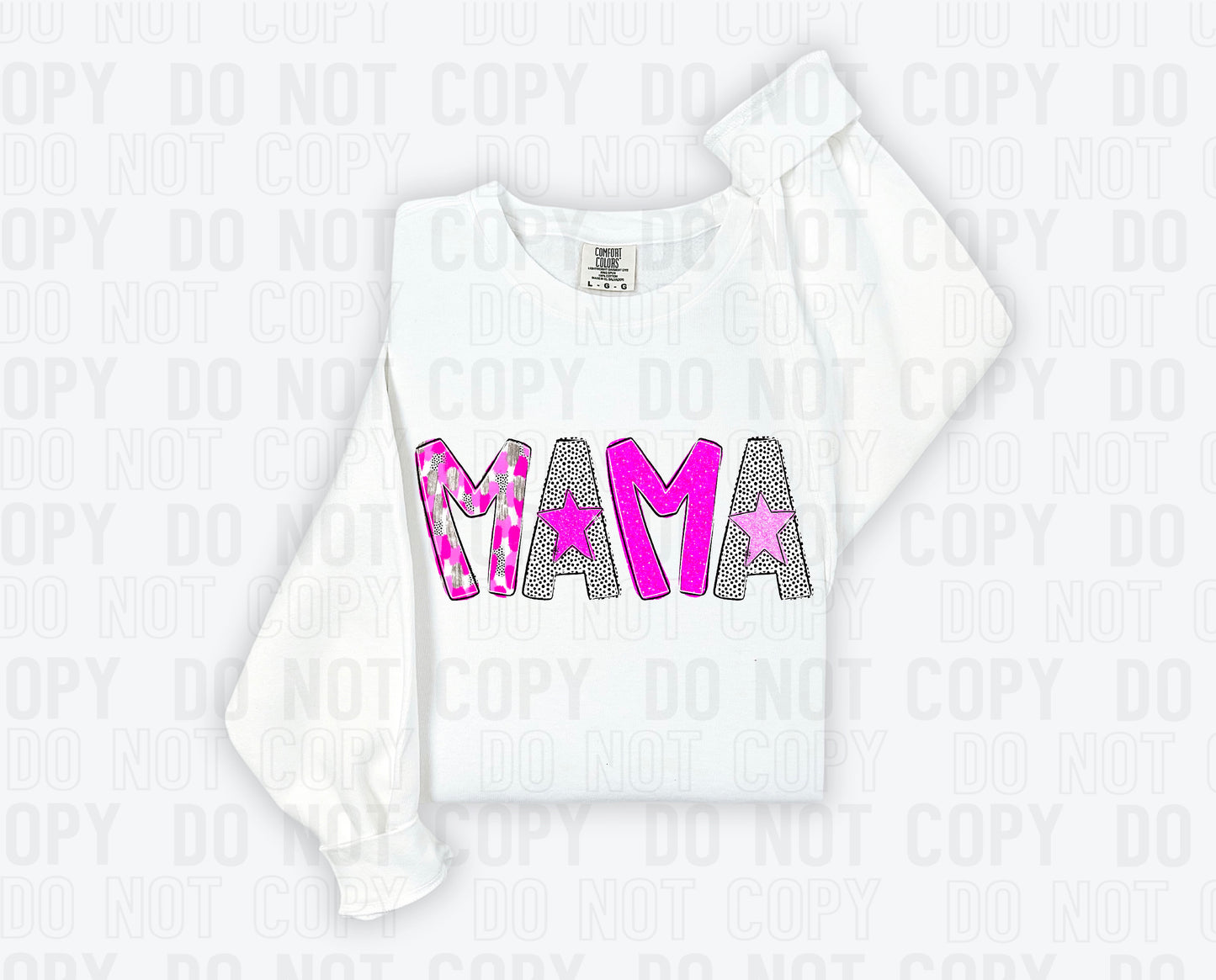 Mama Pink Poppy Name DTF Transfer