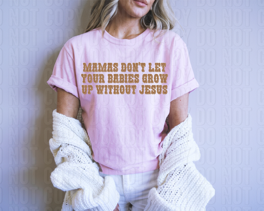 Don't Let Your Babies Grow Up Without Jesus DTF Transfer