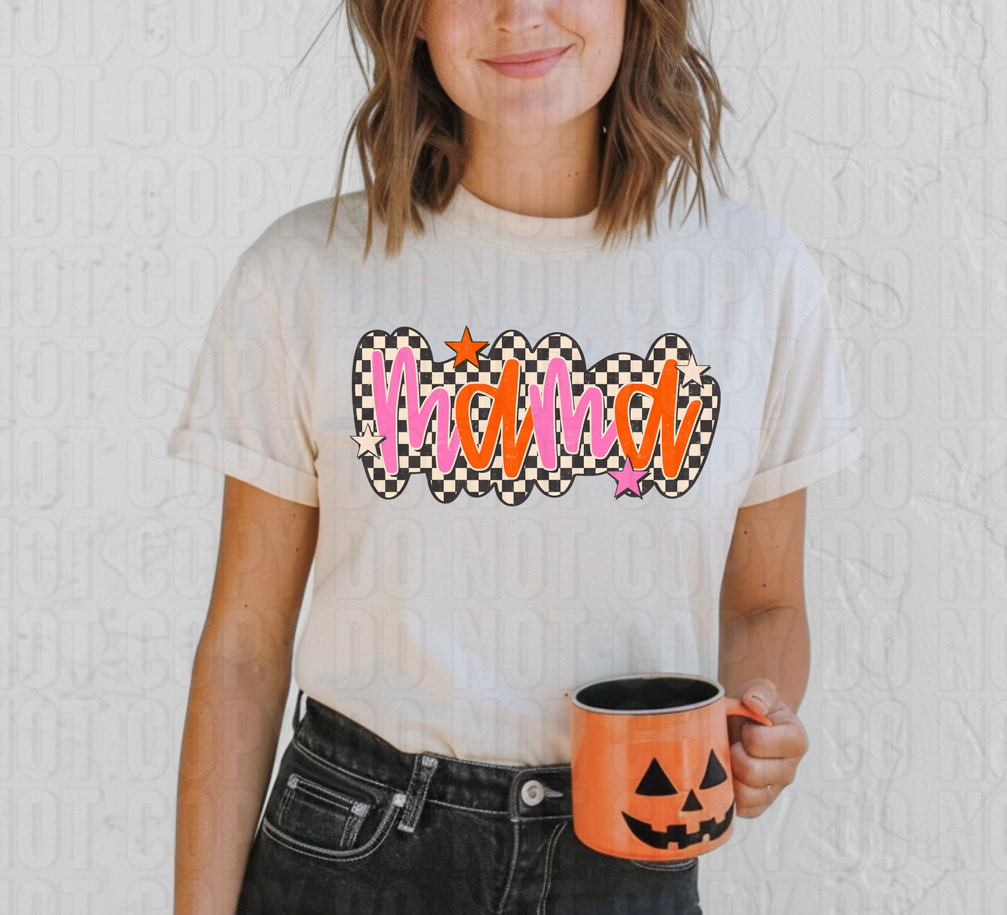 Mama Spooky Checkered DTF Transfer