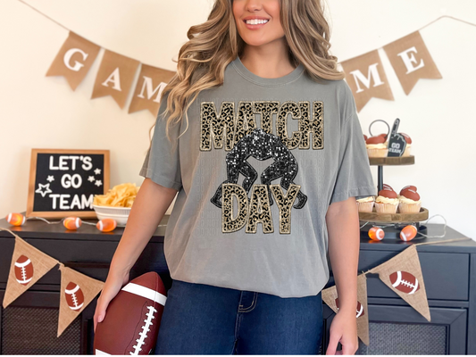 Match Day Sparkly Cheetah Faux DTF Transfer