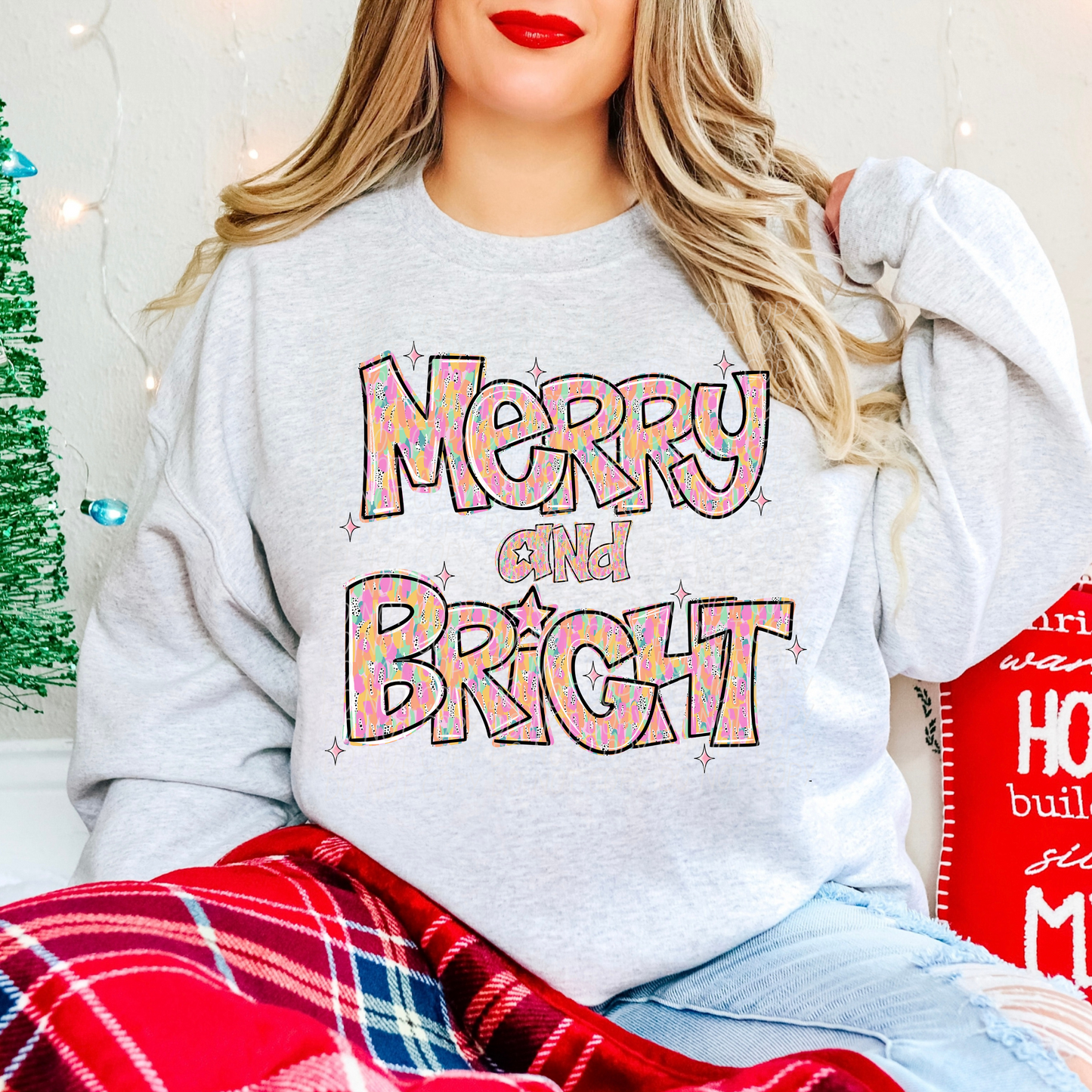 Merry And Bright DTF Transfer