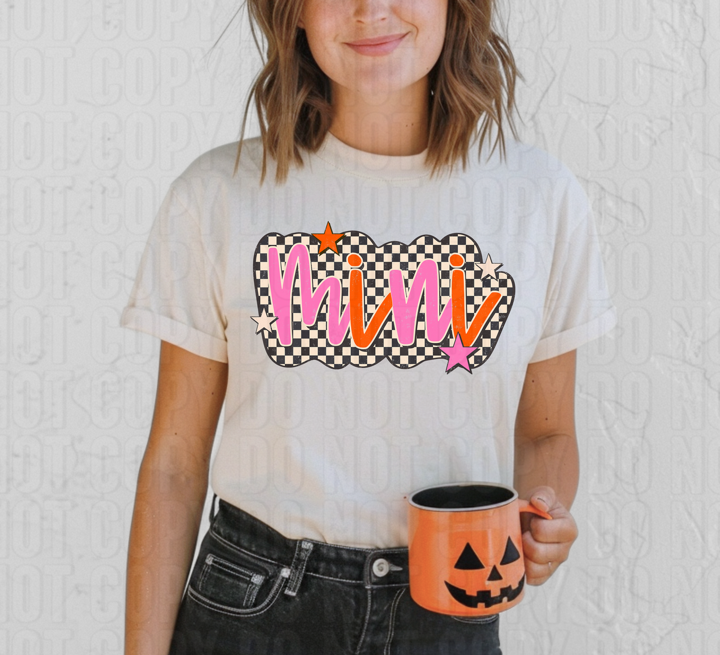 Mini Spooky Checkered DTF Transfer