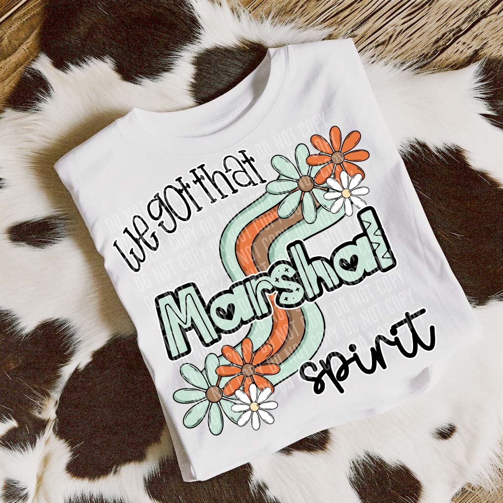 Marshal Mascot Floral Spirit DTF Transfer