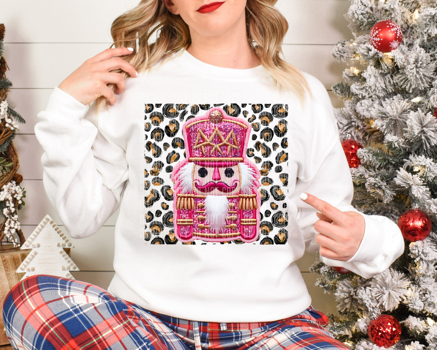 Pink Nutcracker Cheetah Background DTF Transfer