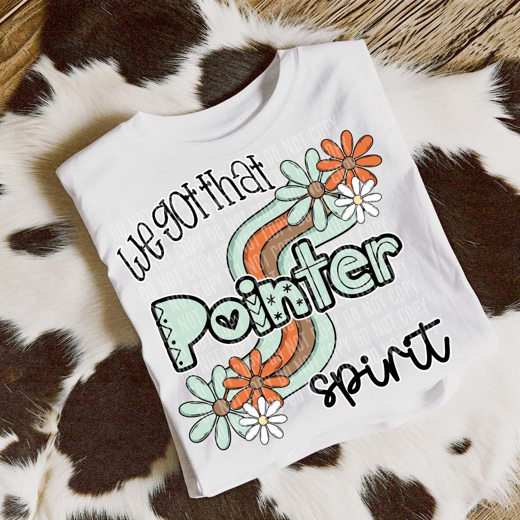 Pointer Mascot Floral Spirit DTF Transfer