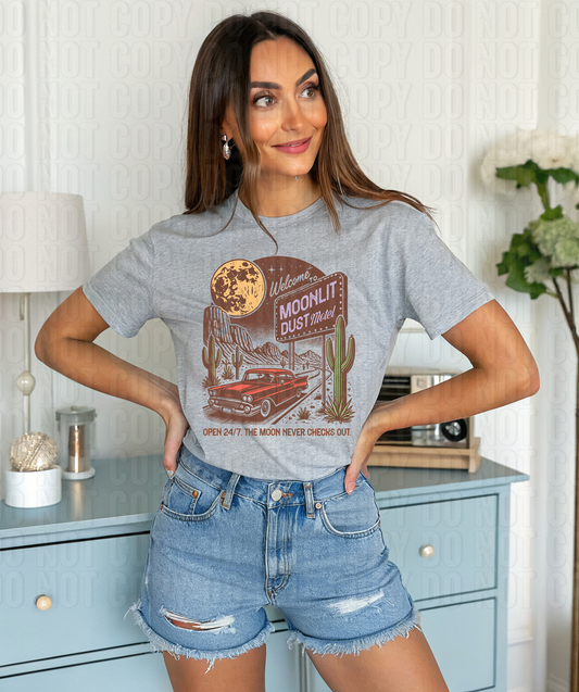 Moonlit Dust Motel DTF Transfer