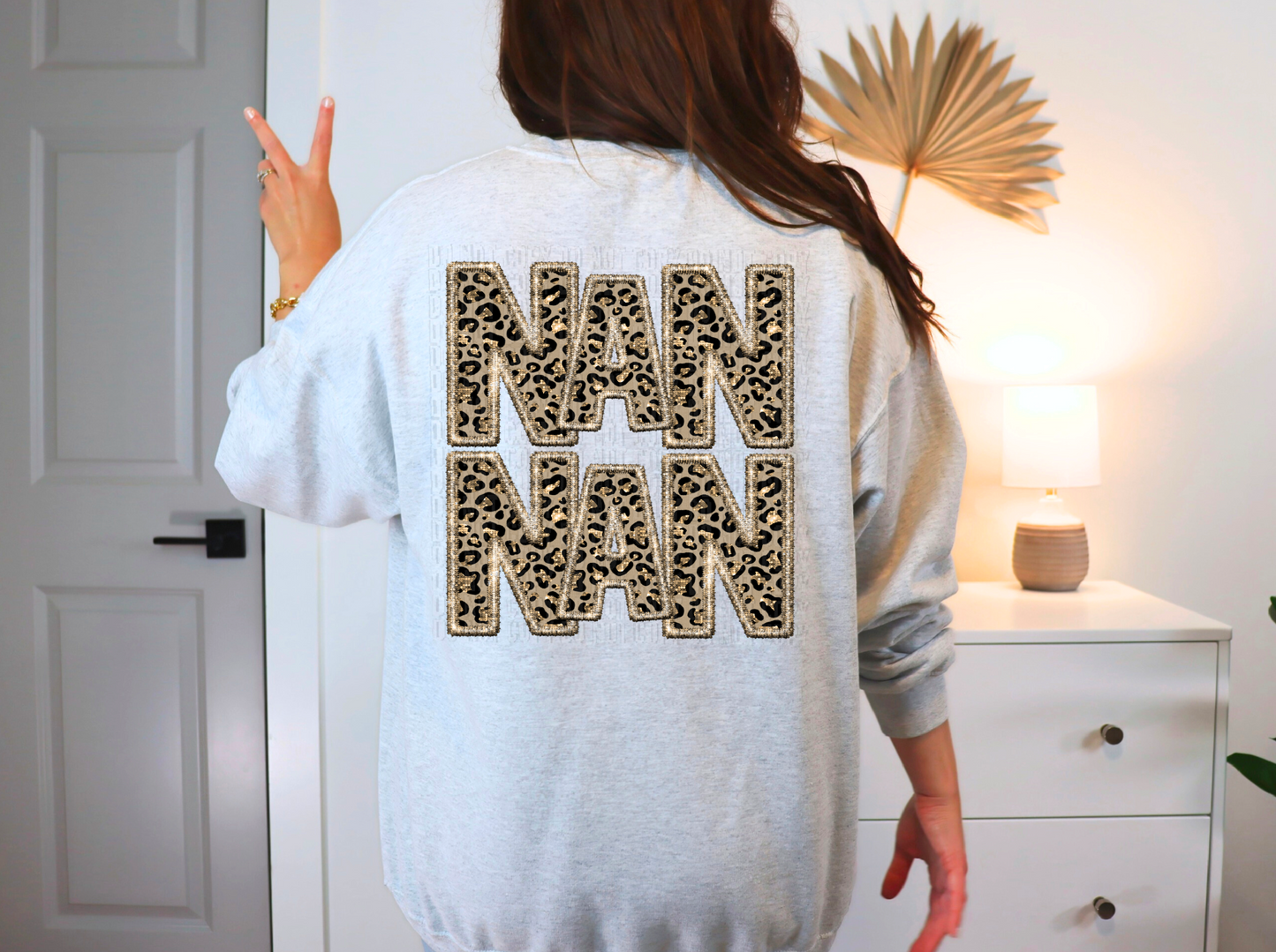 Nan Nan Sparkly Cheetah Faux DTF Transfer