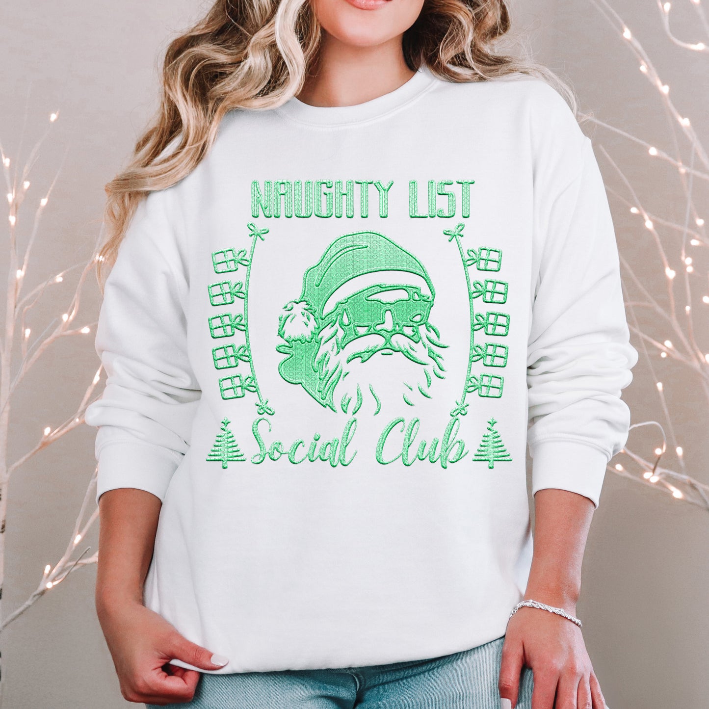 Naughty List Social Club Mint DTF Transfer