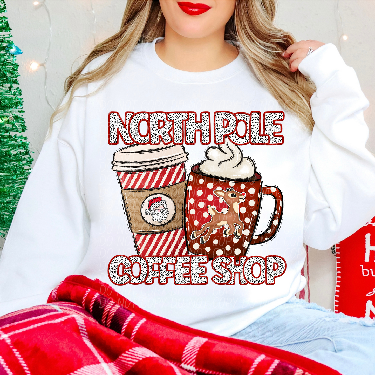 North Pole Coffee Shop 2 DTF Transfer