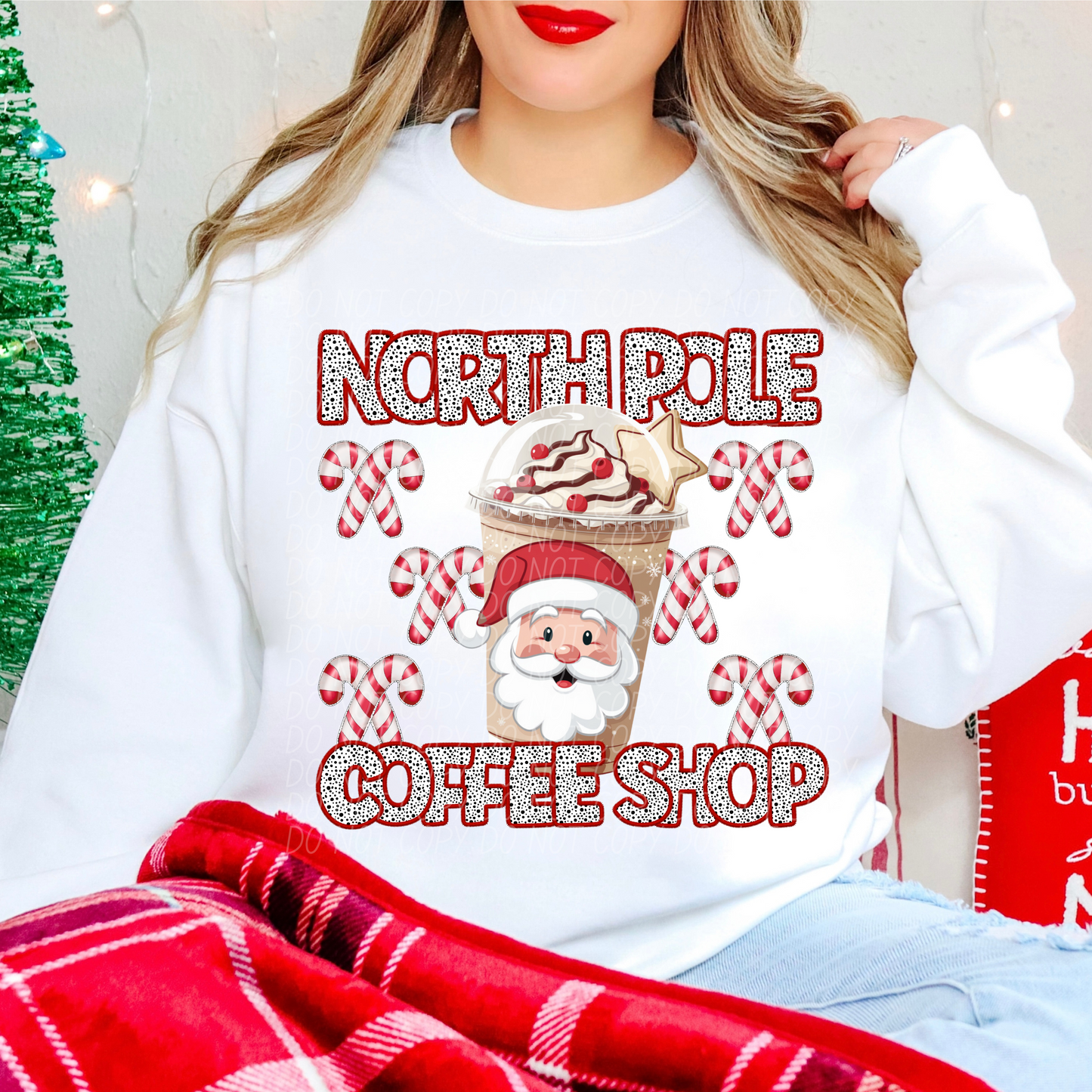 North Pole Iced Coffee DTF Transfer