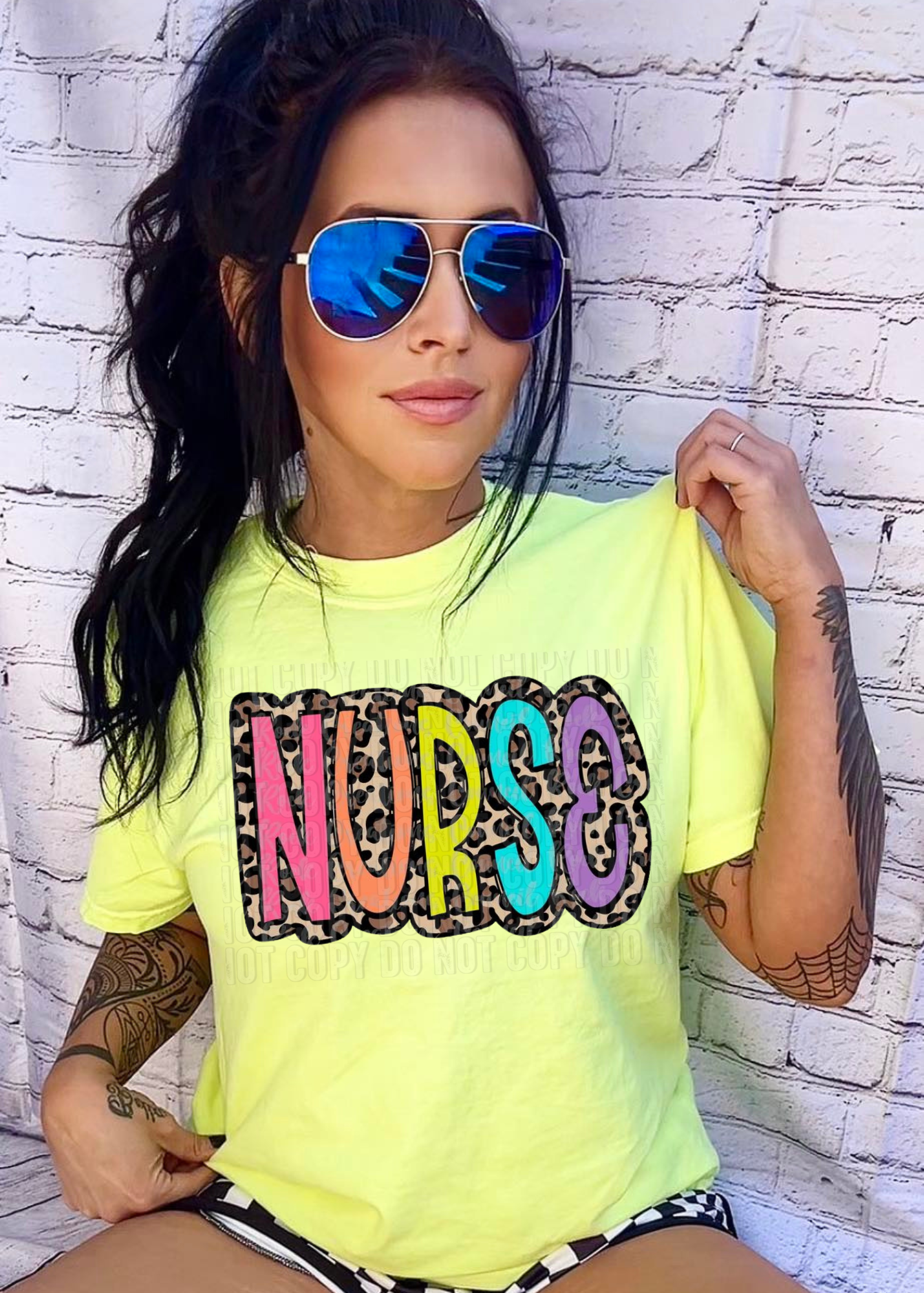 Nurse Colorful Cheetah DTF Transfer