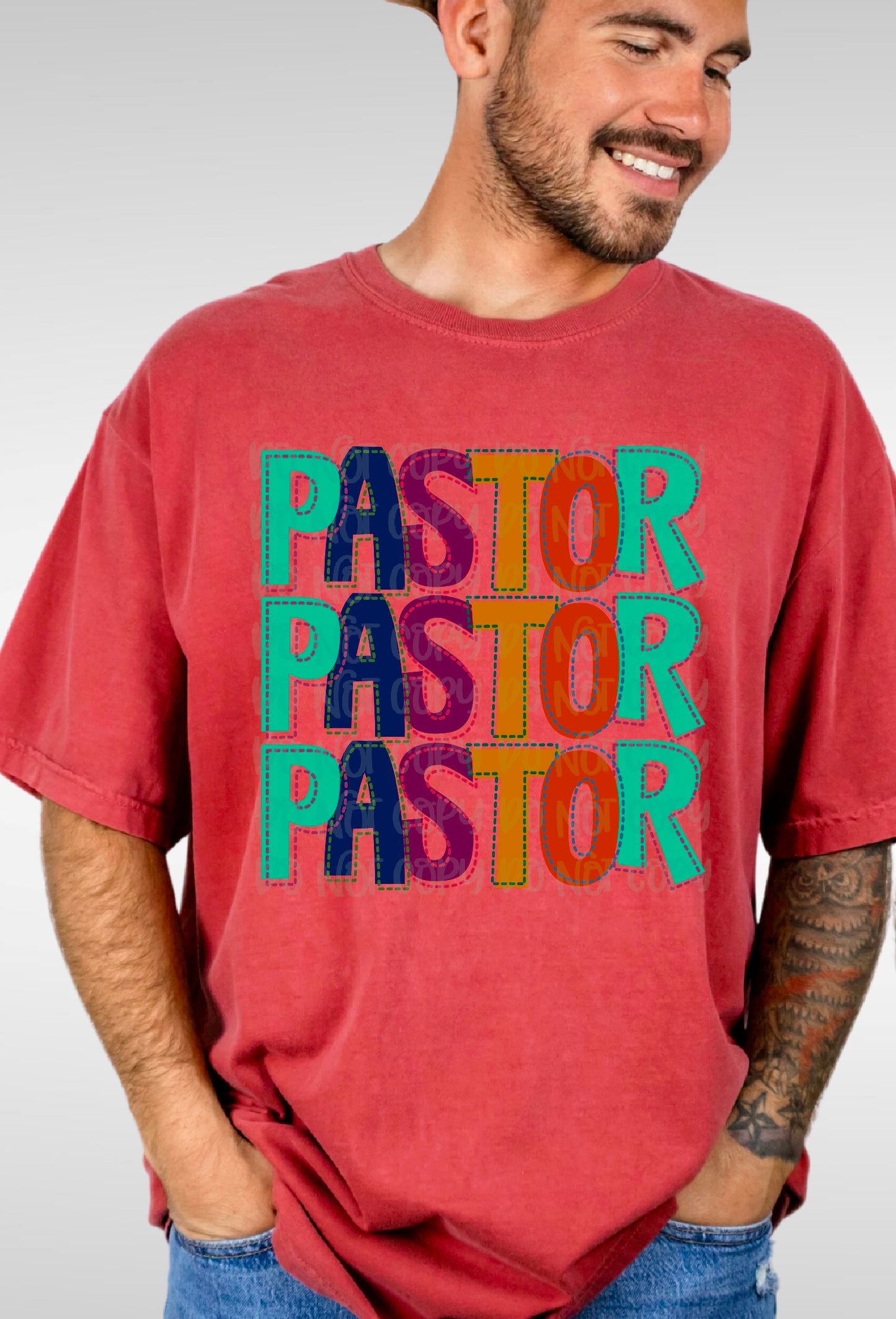 Pastor Stacked Faux Occupation DTF Transfer