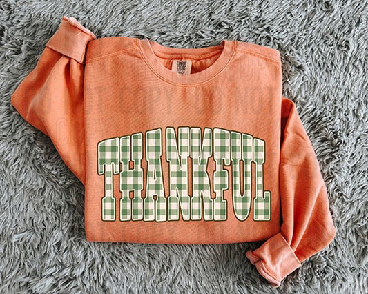 Plaid Thankful DTF Transfer
