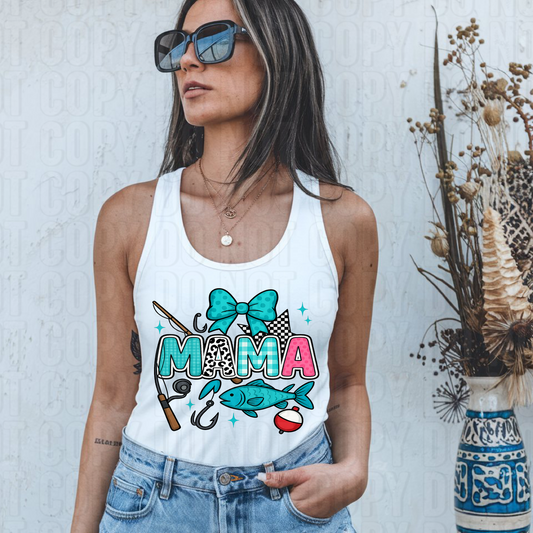 Preppy Fishing Mama V2 DTF Transfer