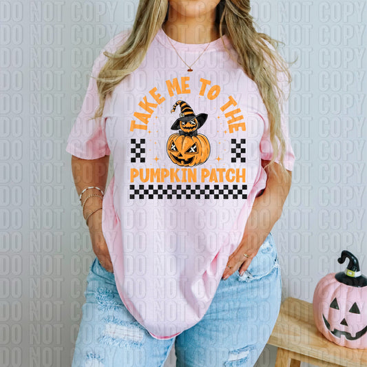 Pumpkin Patch Checker DTF Transfer