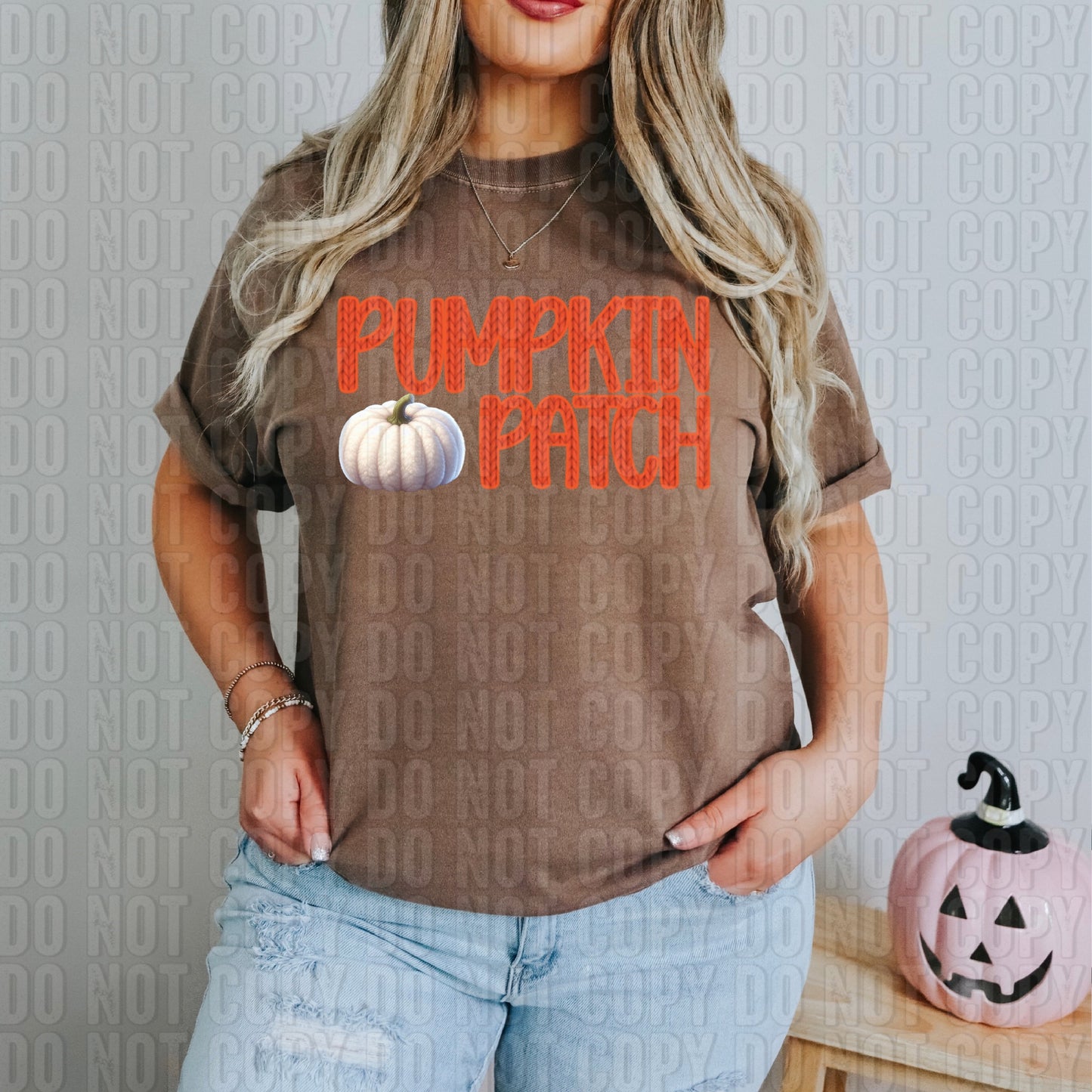 Pumpkin Patch Stitched DTF Transfer