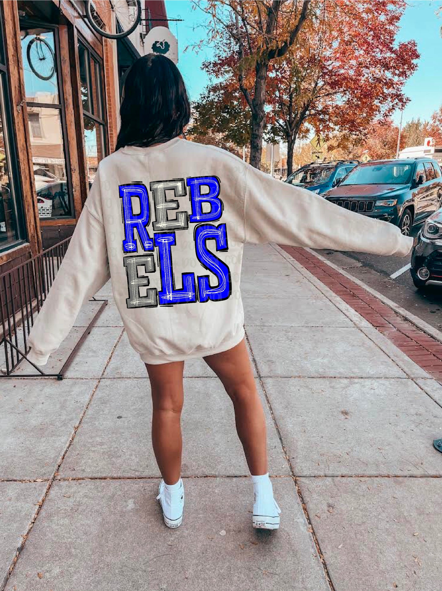 Rebels Royal Blue/Grey DTF Transfer