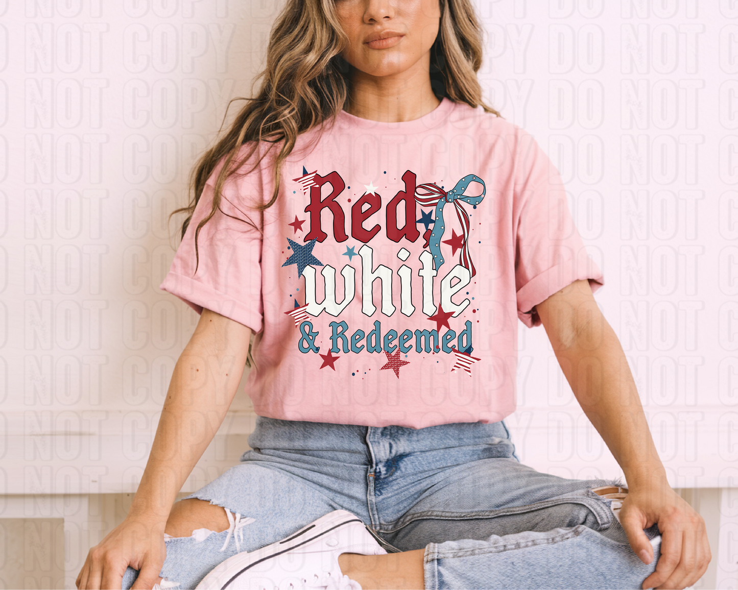 Red White & Redeemed DTF Transfer