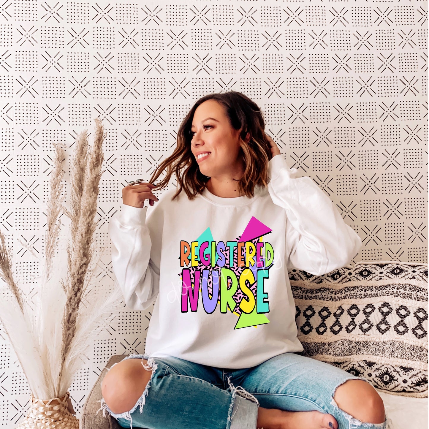 90s Theme Registered Nurse DTF Transfer