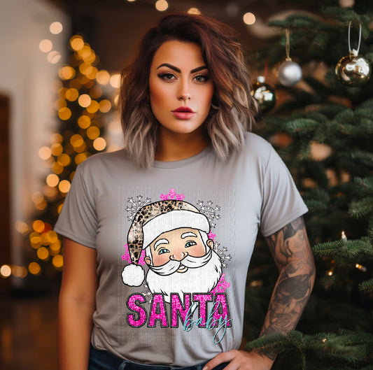 Santa Baby Pink/Blue DTF Transfer