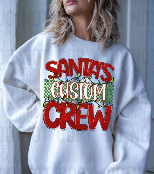 Santa's Crew Custom Name DTF Transfer
