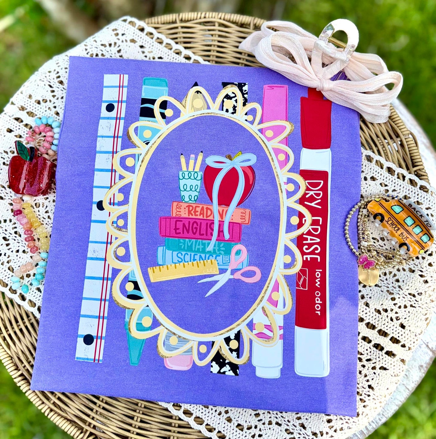 School Books Frame DTF Transfer