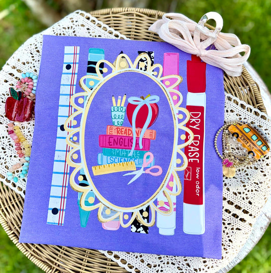School Books Frame DTF Transfer