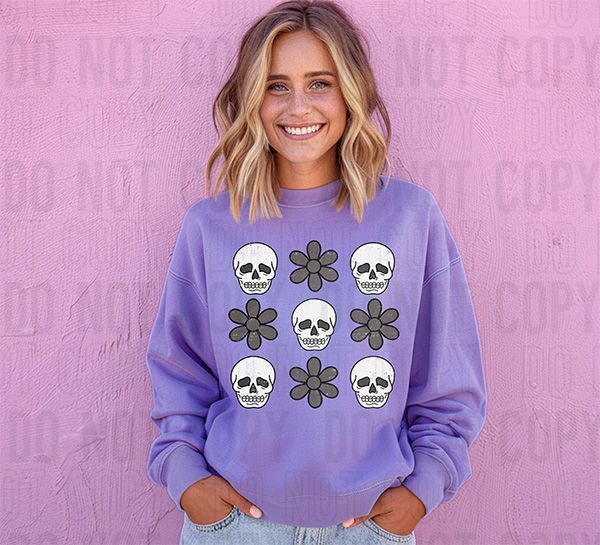 Skull Collage DTF Transfer