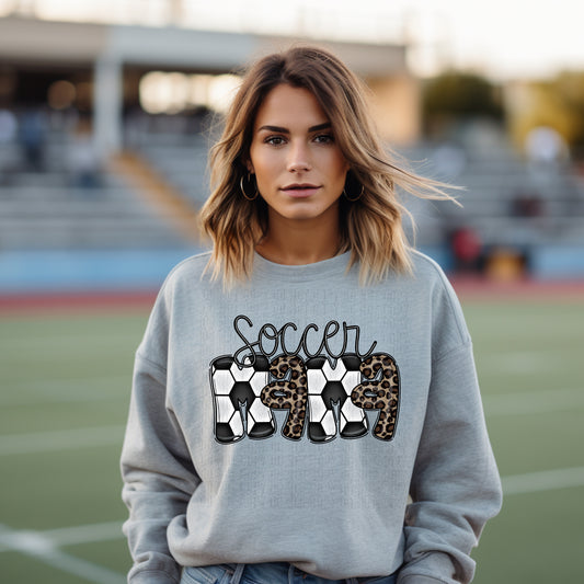 Soccer Mama Leopard DTF Transfer