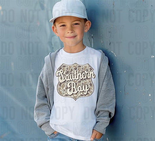 Southern Boy Camo Badge DTF Transfer