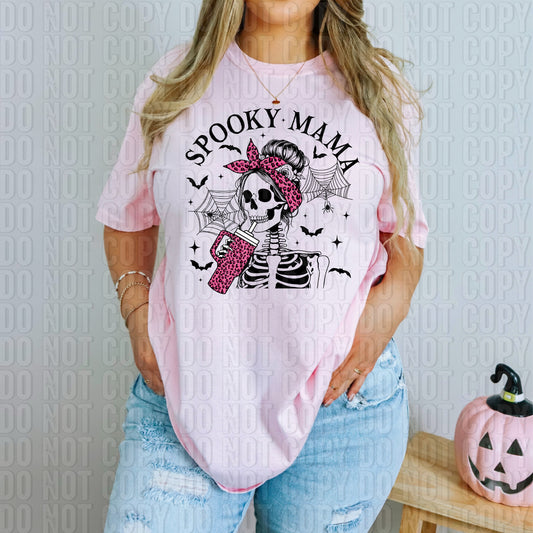 Spooky Mama Pink Cheetah DTF Transfer