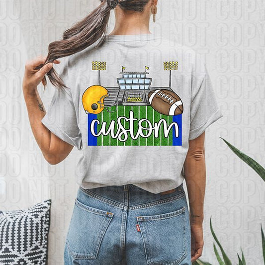 Under The Lights Custom Name/Mascot DTF Transfer